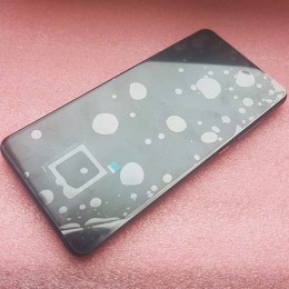 Дисплей AMOLED 6,39" в сборе с сенсором, металлической рамкой и боковыми кнопками для Xiaomi Mi 9T Mi9T Pro Black оригинал