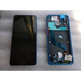 Дисплей AMOLED 6,39" в сборе с сенсором, металлической рамкой и боковыми кнопками для Xiaomi Mi 9T Mi9T Pro Blue оригинал