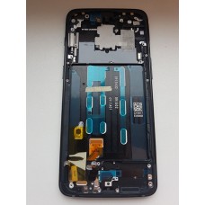 Дисплей 6,41" Optic AMOLED в сборе с сенсором, рамкой и боковыми кнопками для OnePlus 6T Mirror black (A6013) оригинал