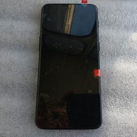 Дисплей 6,41" Optic AMOLED в сборе с сенсором, рамкой и боковыми кнопками для OnePlus 6T Midnight black (A6013) оригинал