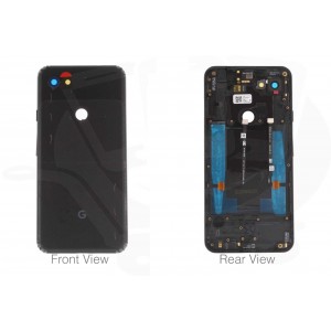 Задняя крышка в сборе со шлейфами, боковыми кнопками и стеклом камеры для Google Pixel 3a XL Black оригинал