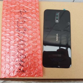 Задняя крышка в сборе со стеклом камеры и сканером отпечатков пальцев для Nokia 4.2 TA-1157, TA-1150 Black оригинал