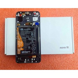 Дисплей 6,26" LTPS в сборе с металлической рамкой, сенсором, боковыми кнопками и аккумулятором для Honor 20 (YAL-L21) Huawei Nova 5T (YAL-L61) Black оригинал