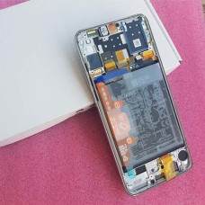 Оригинальный дисплей 6.15" LTPS в сборе с металлической рамкой, сенсором, аккумулятором и боковыми клавишами для Huawei P30 lite (MAR-L21) White