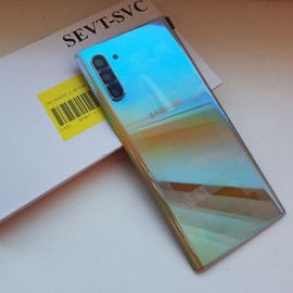 Задняя крышка в сборе со стеклом камеры и проклейкой для Samsung SM-N970 Galaxy Note 10 Aura Glow Silver service pack