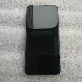 Дисплей AMOLED 6,39" в сборе с сенсором, металлической рамкой и боковыми кнопками для Xiaomi Mi 9 Black оригинал (сервисный )