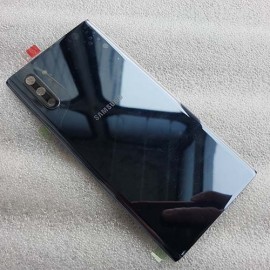 Задняя панель в сборе со стеклом камеры и проклейкой для Samsung SM-N975 Galaxy Note 10 Plus Aura Black service pack