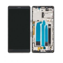 Дисплей 5,7" IPS в сборе с сенсором, рамкой и клавишами громкости для Sony I4312 Xperia L3 Black сервисный оригинал
