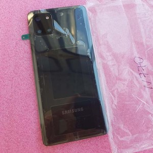 Задняя крышка в сборе со стеклом камеры и клеевым основанием для Samsung SM-N770 Galaxy Note 10 Lite Aura Black оригинал
