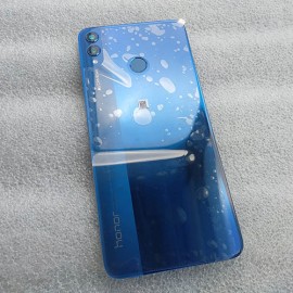 Задняя стеклянная крышка в сборе со стеклом камеры и сканером отпечатка пальца для Honor 8X (JSN-L21) Blue оригинал