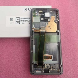 Дисплей 6.9" Dynamic AMOLED 2X в сборе с сенсором, металлической рамкой и боковыми кнопками для Samsung SM-G988 Galaxy S20 Ultra Grey
