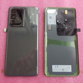 Задняя крышка в сборе со стеклом камеры и адгезивом (скотчем) для Samsung SM-G988 Galaxy S20 Ultra Grey оригинал