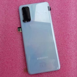 Задняя крышка в сборе со стеклом камеры и адгезивом (скотчем) для Samsung SM-G980 Galaxy S20 Cloud Blue оригинал