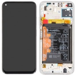 Оригинальный дисплей в сборе с металлическим шасси и аккумулятором для Huawei P40 Lite (JNY-LX1) Breathing Crystal