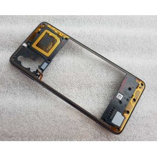 Средняя часть корпуса (рамка) в сборе со сканером отпечатка, антеннами и полифоническим динамиком для Samsung SM-M317 Galaxy M31s Black оригинал