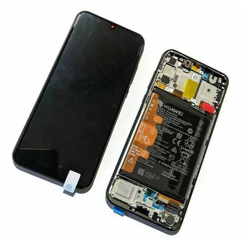 Оригинальный OLED дисплей в сборе с сенсором, рамкой и акб для Huawei P Smart S (AQM-LX1) Midnight Black