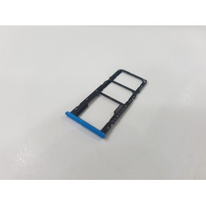 Лоток SIM карты и карты памяти для Realme C3 RMX2020 Blue оригинал