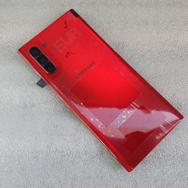Задняя крышка в сборе со стеклом камеры и проклейкой для Samsung SM-N970 Galaxy Note 10 Red service pack