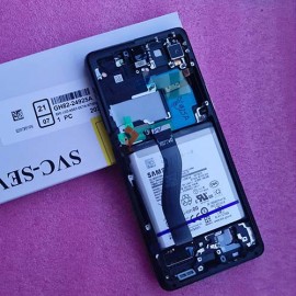 Дисплей 6.8" Dynamic AMOLED 2X в сборе с сенсором и рамкой для Samsung SM-G998 Galaxy S21 Ultra 5G Phantom Black оригинал