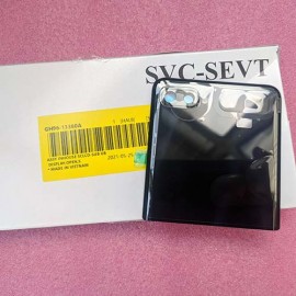 Верхняя крышка в сборе с линзами камеры и маленьким дисплеем для Samsung SM-F700 Galaxy Z Flip Black Mirror оригинал
