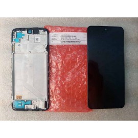 Дисплей AMOLED в сборе с сенсором и рамкой для Xiaomi Redmi Note 10 Black оригинал (сервисный)
