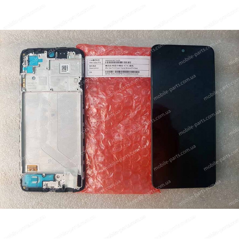 Дисплей AMOLED в сборе с сенсором и рамкой для Xiaomi Redmi Note 10s M2101K7BG оригинал (сервисный)