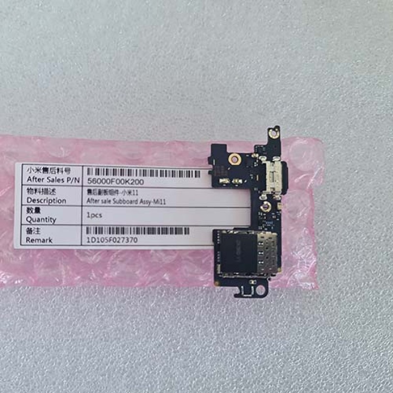 Оригинальная нижняя плата с разъёмом USB Type C и микрофоном для Xiaomi Mi 11