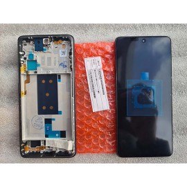 Дисплей AMOLED в зборі з сенсором, рамкою і сканером відбитка для Xiaomi 11T, 11T Pro Black оригінал (сервісний)