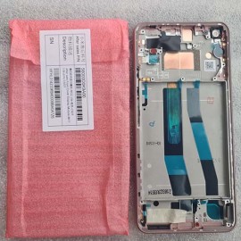 Дисплей AMOLED в зборі з сенсором і рамкою для Xiaomi Mi 11 Lite Peach Pink (сервісний)