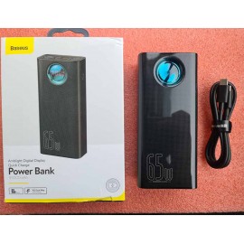 Зовнішній акумулятор powerbank 30000 мАг 65W Baseus Amblight BS-30KP365 Black оригінал (підходить для ноутбуків)