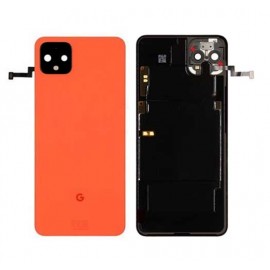 Задняя крышка в сборе со стеклом камеры, вспышкой и антеннами для Google Pixel 4 XL Orange оригинал