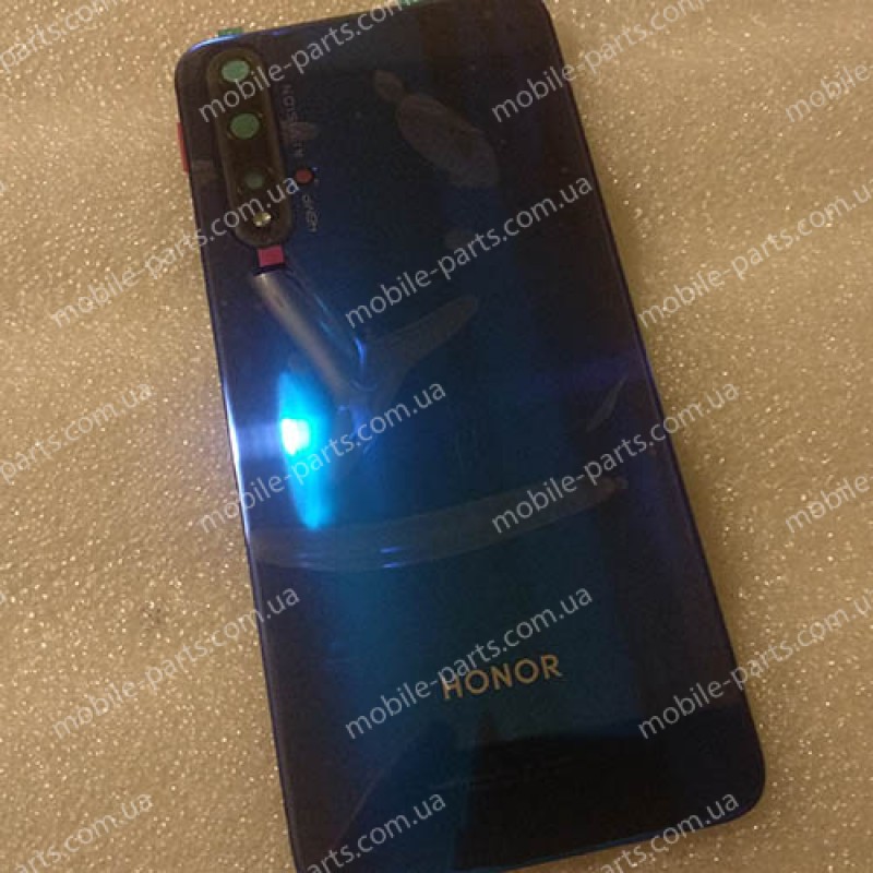 Задняя стеклянная крышка в сборе со стеклом камеры для Honor 20 (YAL-L21) Sapphire blue оригинал