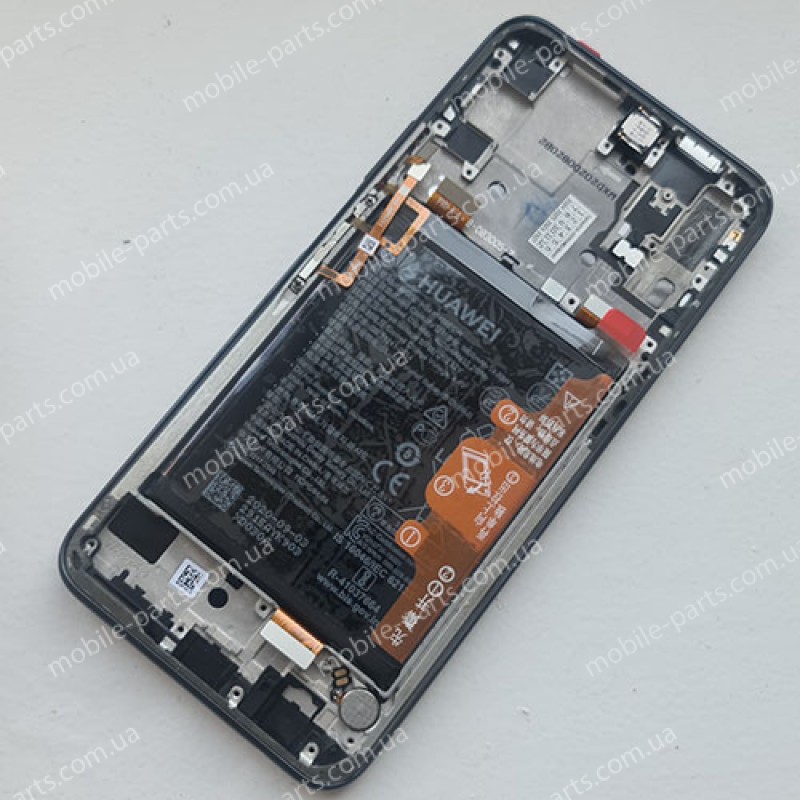 Дисплей 6,59" LTPS в сборе с сенсором, рамкой и аккумулятором для Huawei P Smart Pro (STK-L21) Black сервисный