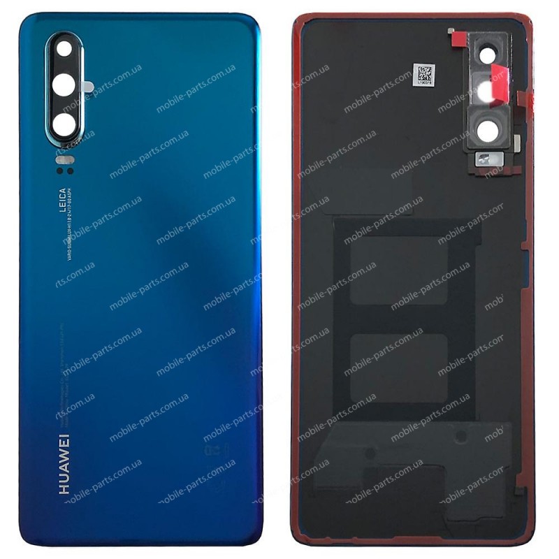 Задняя крышка в сборе с линзами камеры для Huawei P30 (ELE-L29) Aurora Blue оригинал