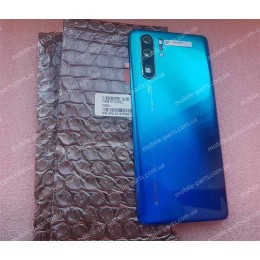 Задняя крышка в сборе со стеклом камеры для Huawei P30 Pro (VOG-L29) Aurora Blue оригинал