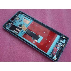 Оригинальный дисплей 6,47" OLED в сборе с металлической рамкой, сенсором, аккумулятором и боковыми клавишами для Huawei P30 Pro (VOG-L29) Aurora Blue