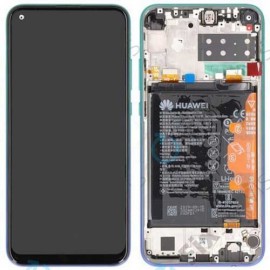 Оригинальный дисплей 6,39" IPS в сборе с рамкой и аккумулятором для Huawei P40 Lite E (ART-L29) Aurora Blue