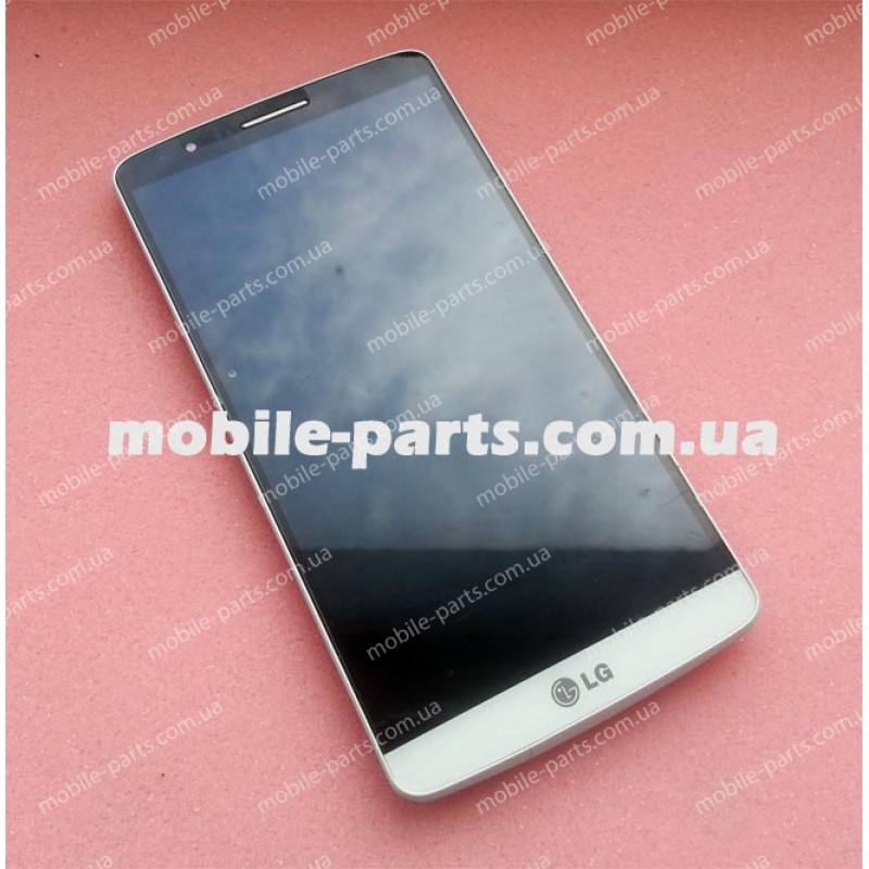 Дисплейный модуль (сборка дисплея и тачскрина) для LG G3 D855 White оригинал б/у