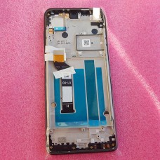 Оригинальный дисплей 6,3" IPS в сборе сенсором и рамкой для смартфона Motorola XT1970 One Vision Black