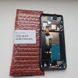 Оригінальний дисплей P-OLED в зборі з сенсором, металевою рамкой та розмовним динаміком для Motorola Edge 50 Pro XT2403 Black Beauty (сервіс!)