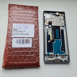 Дисплей OLED в зборі з сенсором, металевою рамкой та розмовним динаміком для Motorola XT2429 Edge 50 Fusion Marshmallow Blue (сервіс!) оригінал 