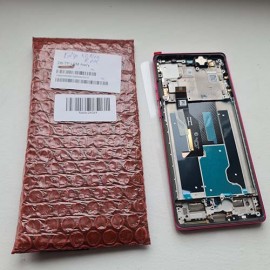 Дисплей OLED в зборі з сенсором, металевою рамкой та розмовним динаміком для Motorola XT2429 Edge 50 Fusion Hot Pink (сервіс!) оригінал 