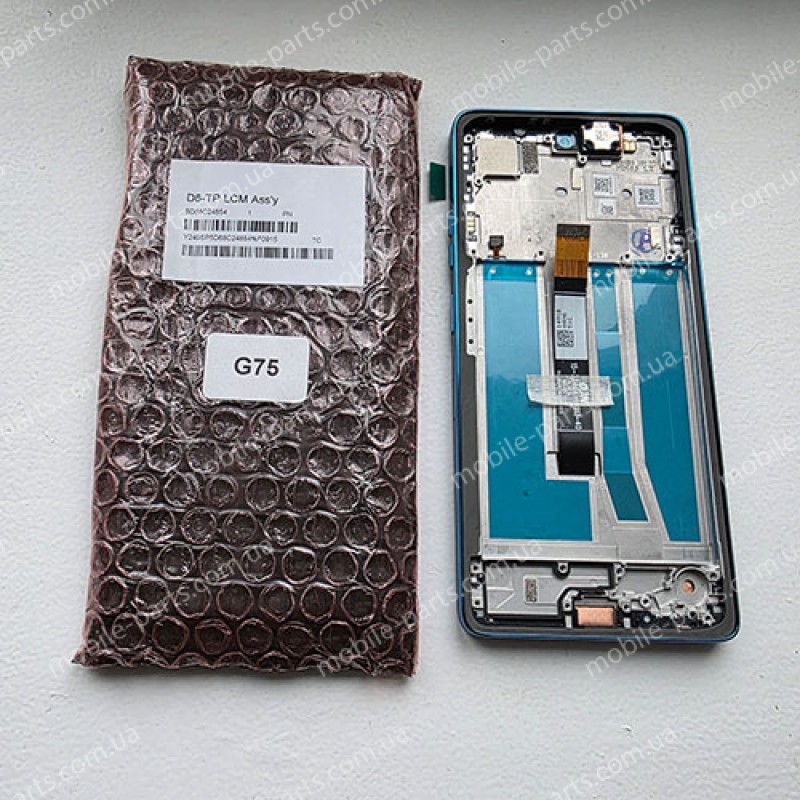 Дисплей IPS в зборі зі сенсором і рамкою для Motorola XT2437 Moto G75 Aqua Blue (сервіс!)