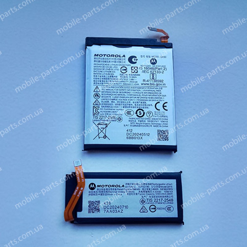 Оригінальній набір батарей QR30 QR10 4000 мАг для Motorola XT2451-3 Razr 50 Ultra