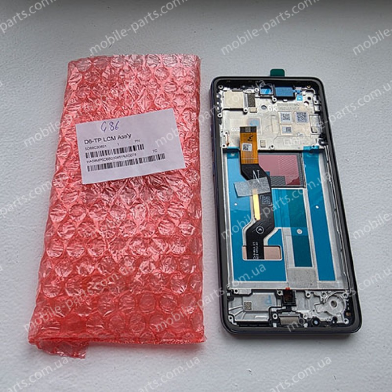 Дисплей P-OLED в зборі зі сенсором і рамкою для Motorola XT2527 Moto G86 Pantone Spellbound (сервіс!)