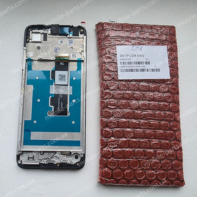 Дисплей 6,88" IPS в зборі з рамкою та боковими кнопками для Motorola XT2535 Moto G06 оригінал сервіс 