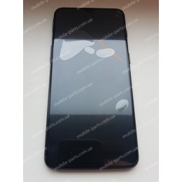 Дисплей 6,41" Optic AMOLED в сборе с сенсором, рамкой и боковыми кнопками для OnePlus 6T Mirror black (A6013) оригинал