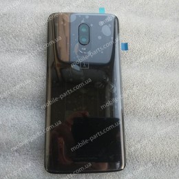 Задняя крышка в сборе со стеклом камеры для OnePlus 6T Mirror Black (A6013) оригинал
