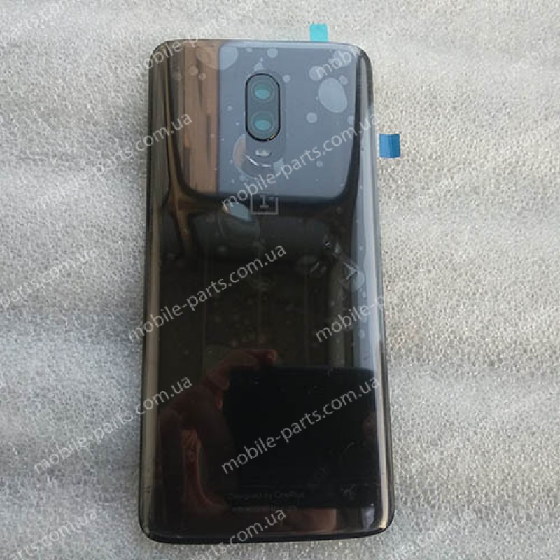 Задняя крышка в сборе со стеклом камеры для OnePlus 6T Mirror Black (A6013) оригинал