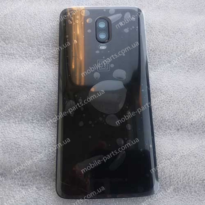 Задняя крышка в сборе со стеклом камеры для OnePlus 6T Midnight black (A6013) оригинал